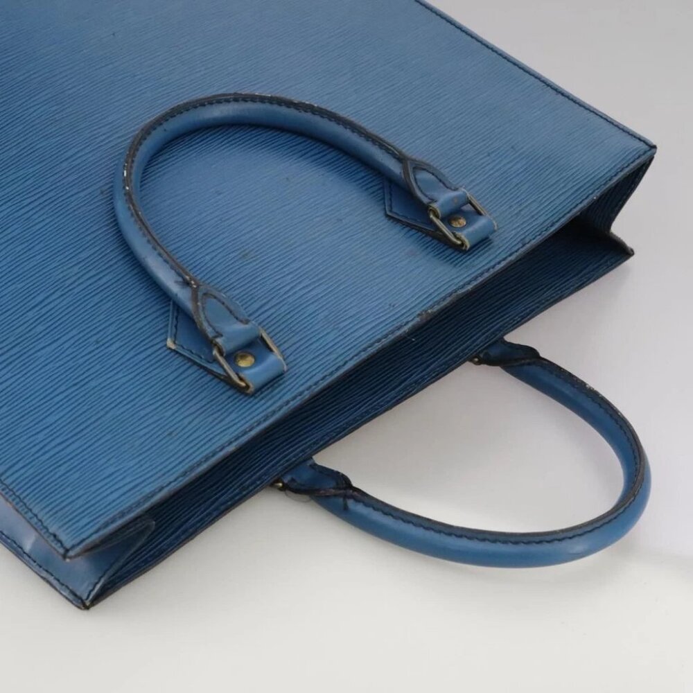 LOUIS VUITTON Epi Sac Plat Hand Bag Blue LV - Picture 6 of 14